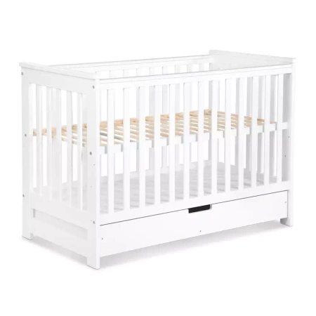 Klupś łóżeczko 120*60 iwo biały z szufladą  i barierką promocja