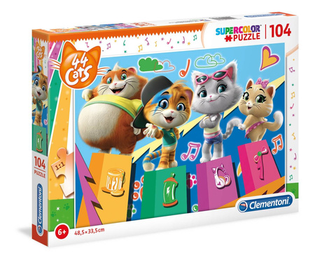 Clementoni puzzle 104 44 koty