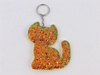 Brelok kot brokatowy 9,5cm w folii 485532