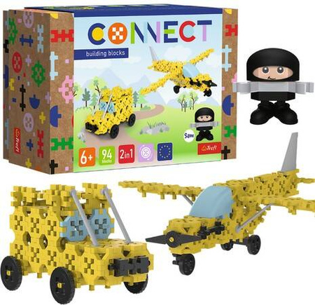 Trefl Klocki Connect Light Plane Jeep S 619690