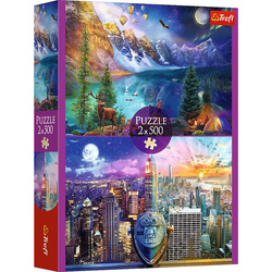 Puzzle Trefl 2x500 Wycieczka po Ameryce 375008