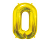 Balon foliowy B&C Cyfra 0 złota 85 cm AA 180862