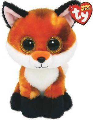 TY Beanie Boos pomarańczowy lis MEADOW, 15 cm