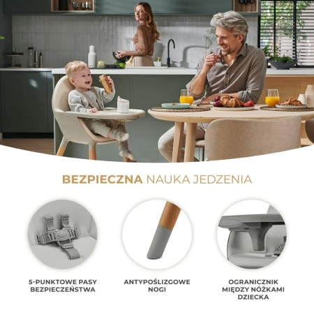 Kinderkraft Fini 2 Grey Krzesełko do karmienia 924509