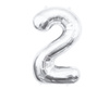 Balon foliowy B&C Cyfra 2 srebrna 85 cm 109436
