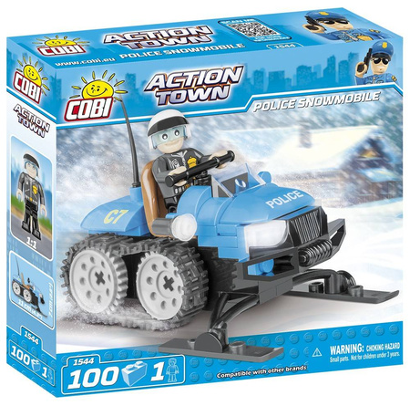 Cobi 1544 action town police snowmobile 100k
