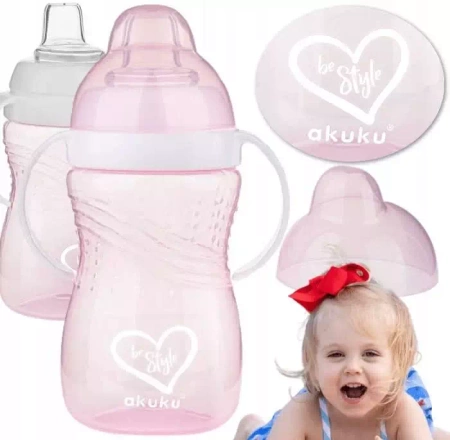 Akuku Kubek z miękkim ustnikiem Bestyle Pink (12/72) 004348