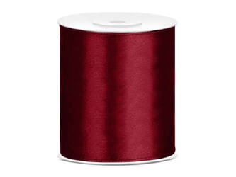 Tasiemka satynowa 100MM/25M bordo