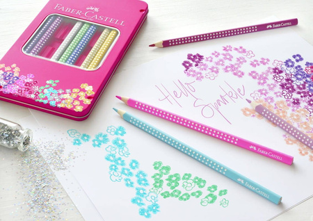 Faber-Castell Kredki ołówkowe Sparkle 12kol w opakow.metalowym 017379