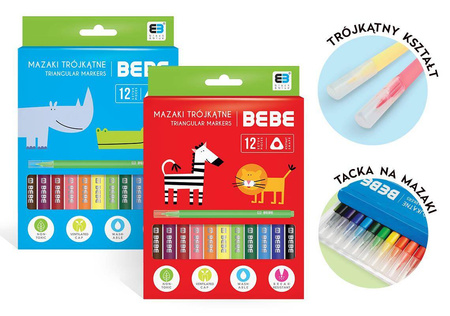 Pisaki 12kol trójkątne bb kids 259905