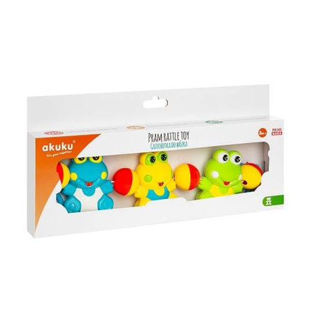 Akuku grzechotka do wózka żabki 003532