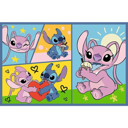Puzzle Trefl 2x70 Ze Stitchem nie ma nudy 344448