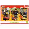 Puzzle Trefl 3x50 Ekipa z remizy Strażak Sam 348804