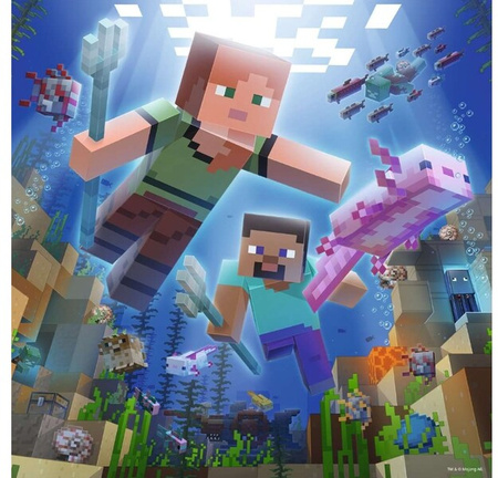 Puzzle Ravensburger 3*49el Minecraft 056217