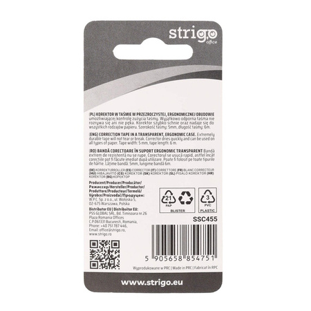 Strigo Korektor w taśmie 5mm x 6m beżowy 854751