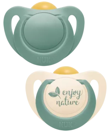 Nuk Smoczek uspokajający lateksowy 0-6 m-cy For Nature 2szt. 411499