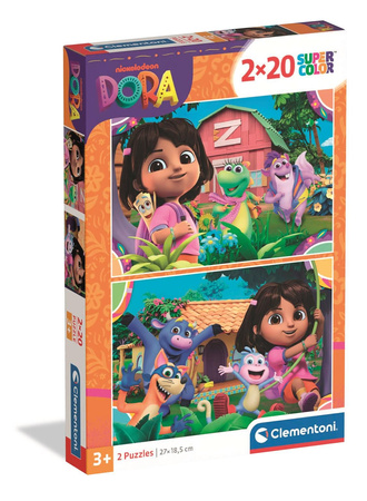 Clementoni Puzzle 2x20el Super Kolor Dora 248278