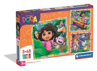 Clementoni Puzzle 3x48 Super Kolor Dora 250783