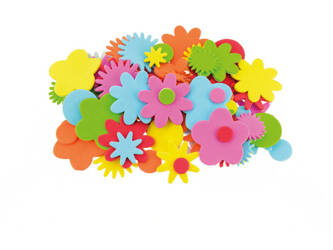 Naklejki z pianki kwiatki 2 680273