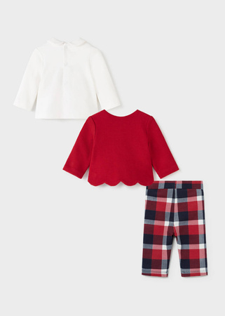 Mayoral komplet 3-częściowy z legginsami rozm. 4-6 m 70 kolor 84 rojo