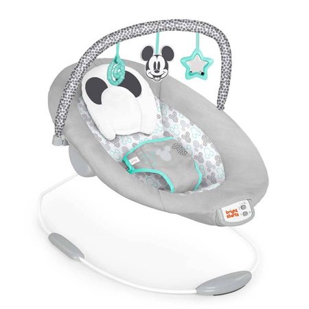 BRIGHT STARTS Leżaczek z wibracjami i muzyką Myszka Mickey Cloudscapes™ 0m+ do 9kg 125377