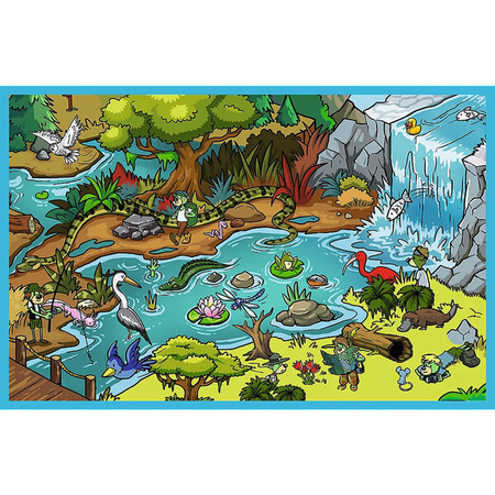 Puzzle Trefl 2x70 Trefliki w krainie Zwierząt 344455