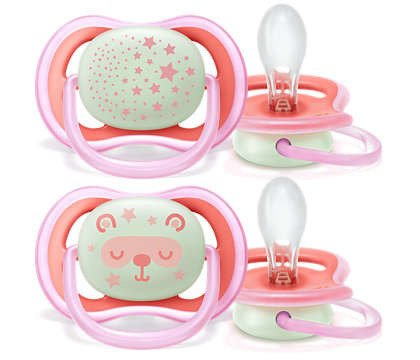 Avent smoczek ultra air nightime girl 0-6m 901839