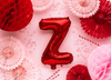 Balon foliowy litera Z czerwony 35cm 170186