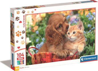 Clementoni Puzzle 104 Maxi Super Kolor Cute friends 257638