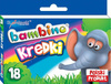 Maj kredki bambino świecowe 18kol pudełko 000201