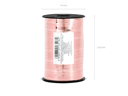 Wstążka plastikowa różowe złoto 5mm/225m 165182