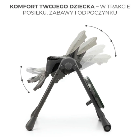 Kinderkraft Tummie Grey krzesełko do karmienia 925049