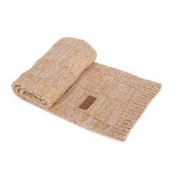 Kocyk dziany 90*90 krata rudy 326856