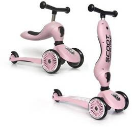 SCOOTANDRIDE Highwaykick 1 2w1 Jeździk i hulajnoga 1-5 lat Rose  962704