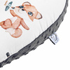 Duży Bamusowy Rogal Retro Fox z minky smoked pearl rozmiar 50x65 cm 419153