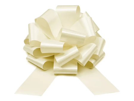 Kokarda ściągana DIY 40cm złamana biel 039520