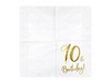 Serwetki 90TH Birthday białe 30x30cm 20szt 109421