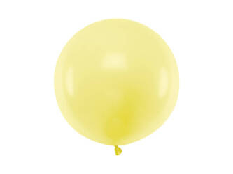 Balon okrągły 60cm Pastel Light Yellow 117488