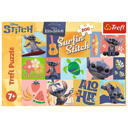 Puzzle Trefl 200 Hawajskie przygody Stitch 133318