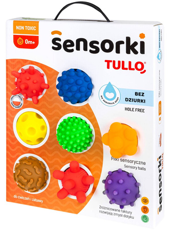 Tullo Piłeczki  sensoryczne Sensorki 8 szt Bez dziurki 774194