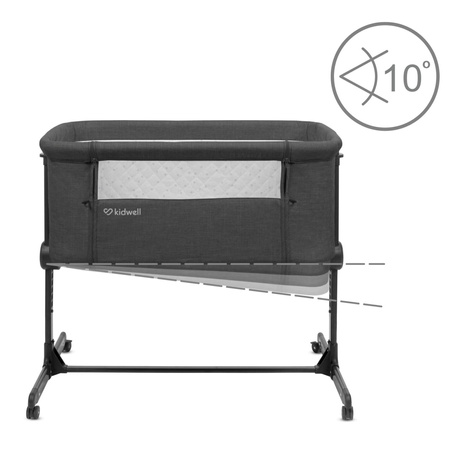 Kidwell Łóżeczko dostawne Snuzzy Dark Grey 099511