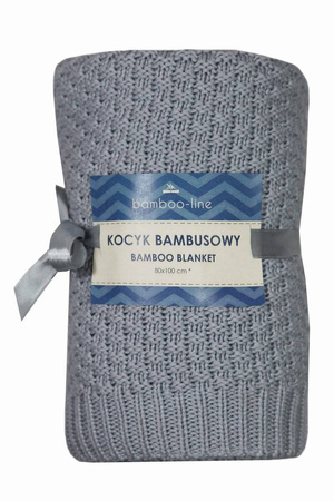 Texpol Kocyk bambusowy La Tresse 80x100 500g szary gat1 025048