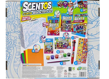 Scentos Pachnący zestaw Walizka do pokolorowania niebieska 204894
