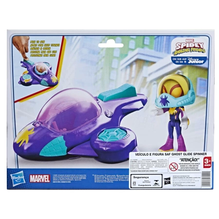 Marvel F6775/F7254 Spidey i Przyjaciele Ghost Spider pojazd Glide Spinner 139221