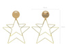 Metalowe zawieszki dekoracyjne gwiazdy, mix (1 op. / 2 szt.)