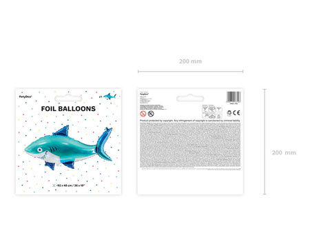 Balon foliowy Rekin 102x62cm mix 166103