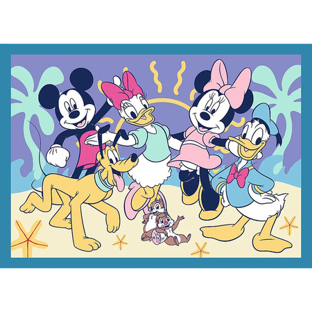 Puzzle Trefl 4w1 Zabawne zdarzenia Myszki Miki Disney 346695