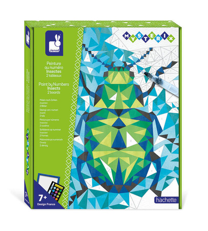 Zestaw kreatywny Malowanie po numerach Owady 2 obrazy 7+ Janod 379803