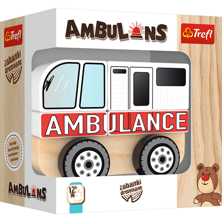 Trefl zabawka drewniana ambulans 610000