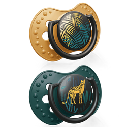Lovi Smoczek silikonowy dynamiczny 0-3m 2szt Jungle Vibes Boy 853720